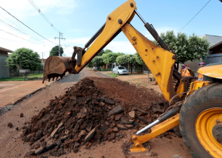 Dourados tem 6 frentes simultâneas de recuperação asfáltica