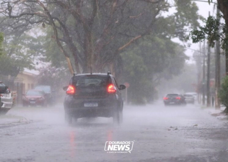 Inmet coloca Dourados em alerta de chuvas intensas nesta segunda