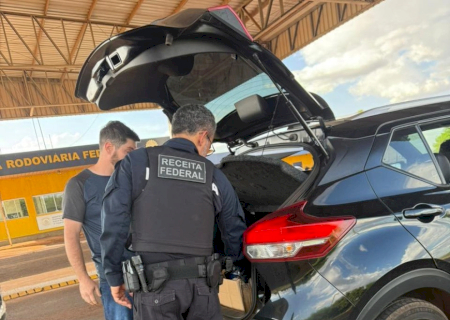 Em 4 dias, Receita apreende R$ 1 milhão em emagrecedores, celulares e cigarro do Paraguai (Video)