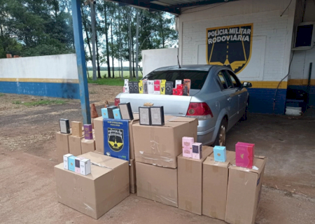 Carro com placas do MT é apreendido com R$ 48 mil em contrabando