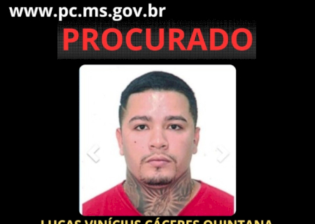 Polícia divulga foto de homem procurado por tentativa de assassinato e tráfico em Dourados