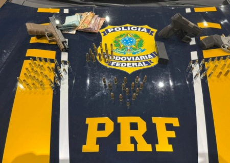 A caminho de Minas para roubar caminhonetes, trio armado é preso em MS