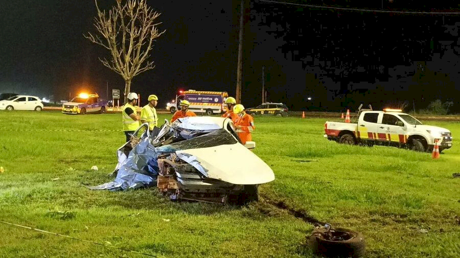 Homem morre após perder controle de veículo em rotatória da BR-163
