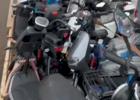 Ação conjunta apreende 32 motos elétricas paraguaias que eram comercializadas em Dourados